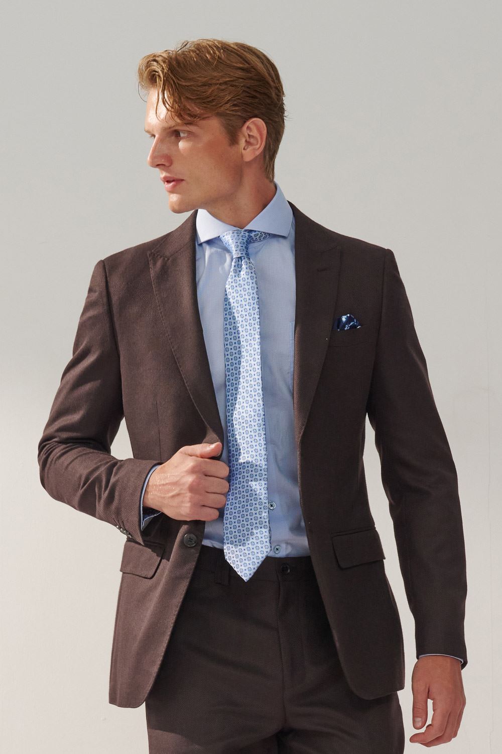 SST&C Coffee Texture Machine Washable Slim Fit Suit Jacket | 0112309007  (Outlet)_0