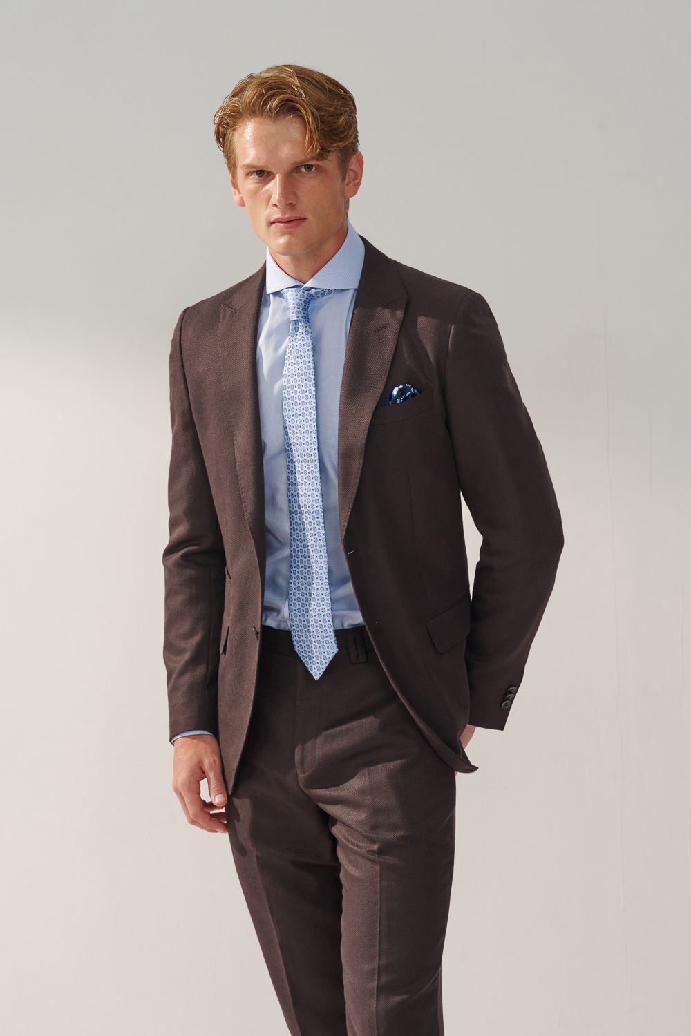 SST&C Coffee Texture Machine Washable Slim Fit Suit Jacket | 0112309007  (Outlet)_1