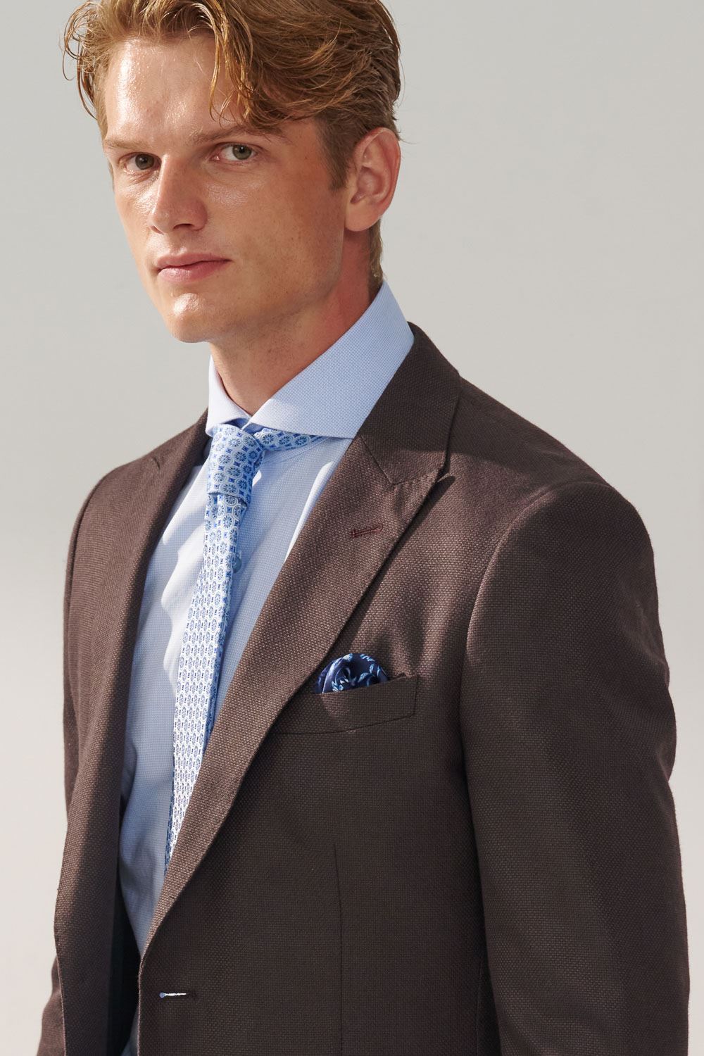 SST&C Coffee Texture Machine Washable Slim Fit Suit Jacket | 0112309007  (Outlet)_5