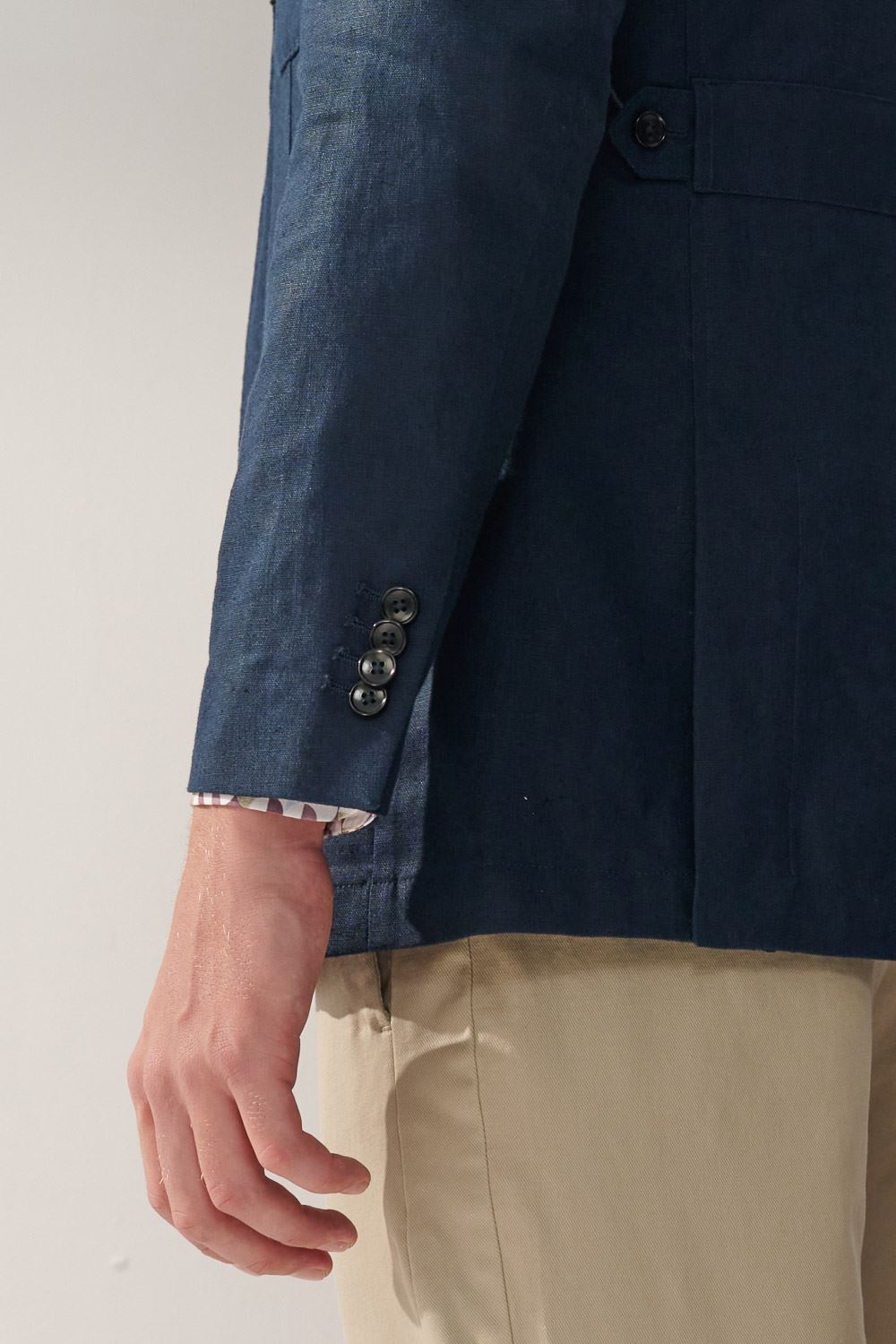 SST&C Navy Linen Hunting Jacket | 0612309009  (Outlet)_6