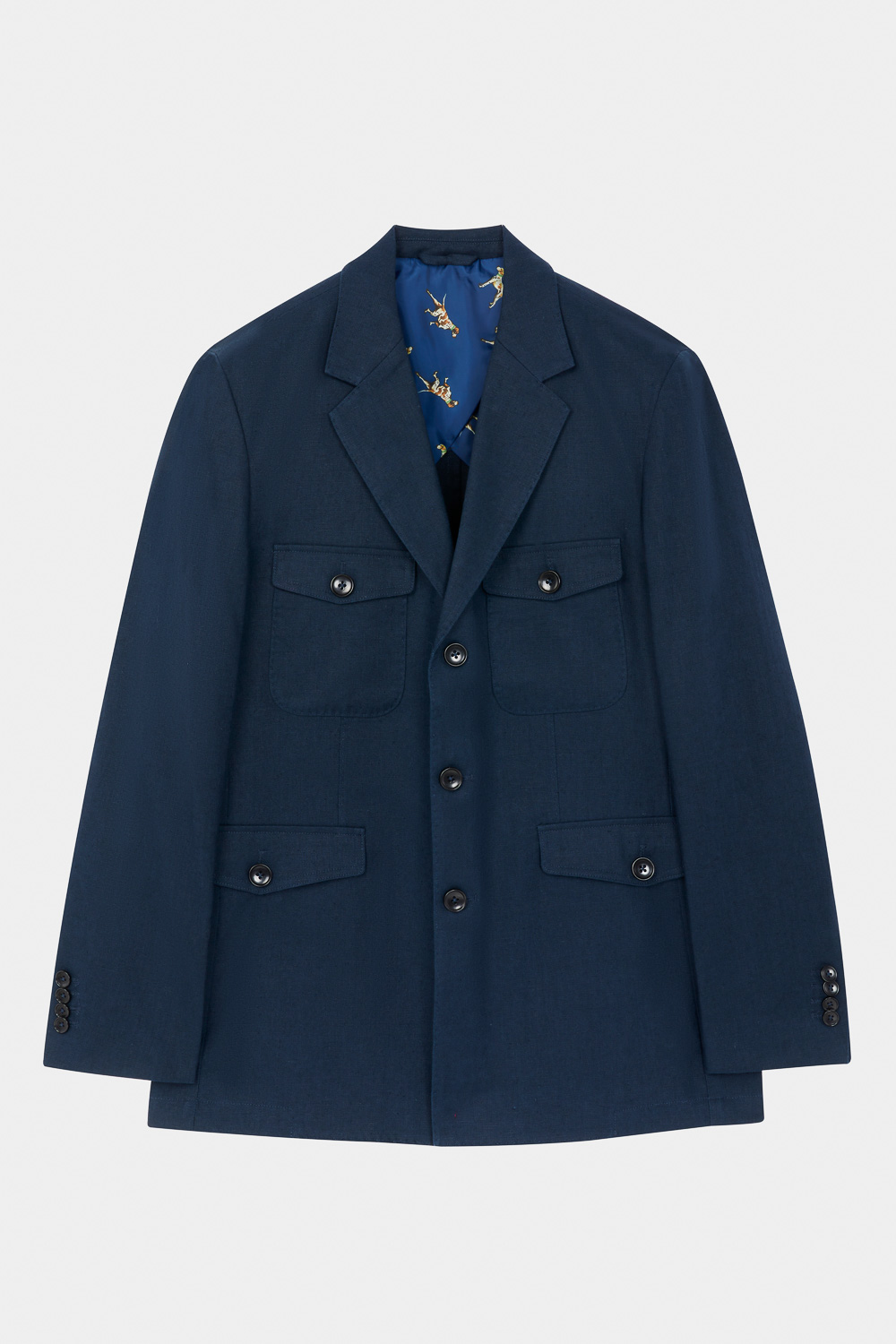SST&C Navy Linen Hunting Jacket | 0612309009  (Outlet)_7