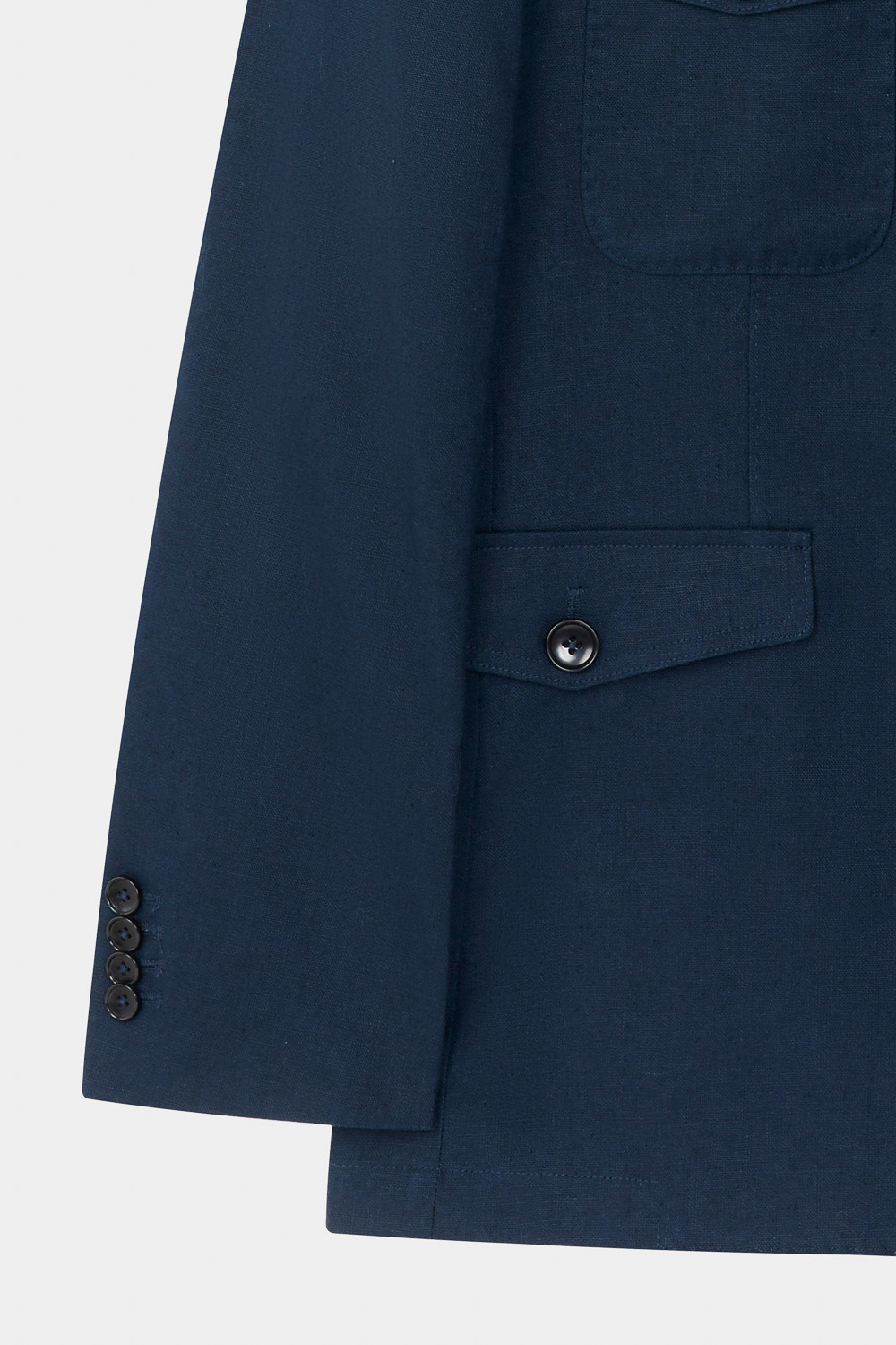 SST&C Navy Linen Hunting Jacket | 0612309009  (Outlet)_9