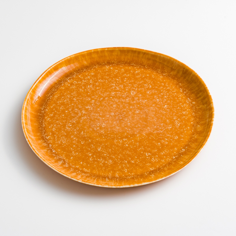 WAGA 斑斕亮釉 26cm 陶瓷大盤｜橘｜單品_0