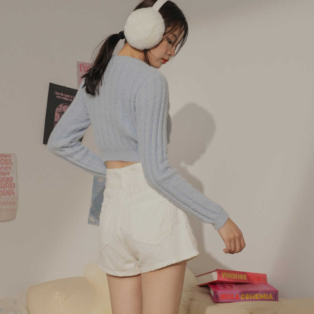柔美水貂毛上衣-藍【KT223360】-3色_4
