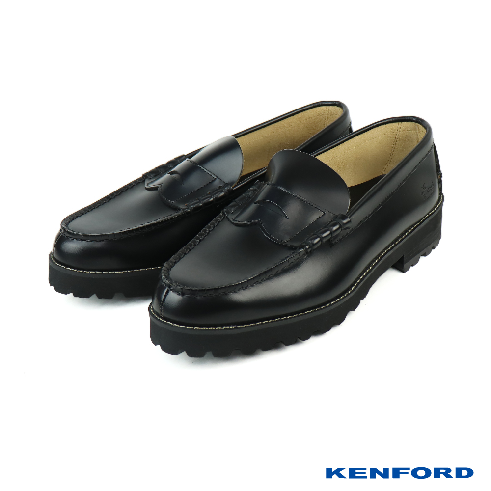 【KENFORD】日系鋸齒厚底便士樂福鞋 黑色(K005-BL)