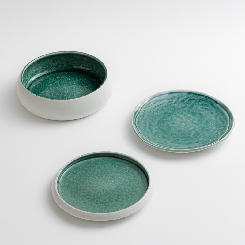 Ice Crack 23cm Ceramic Plate_4