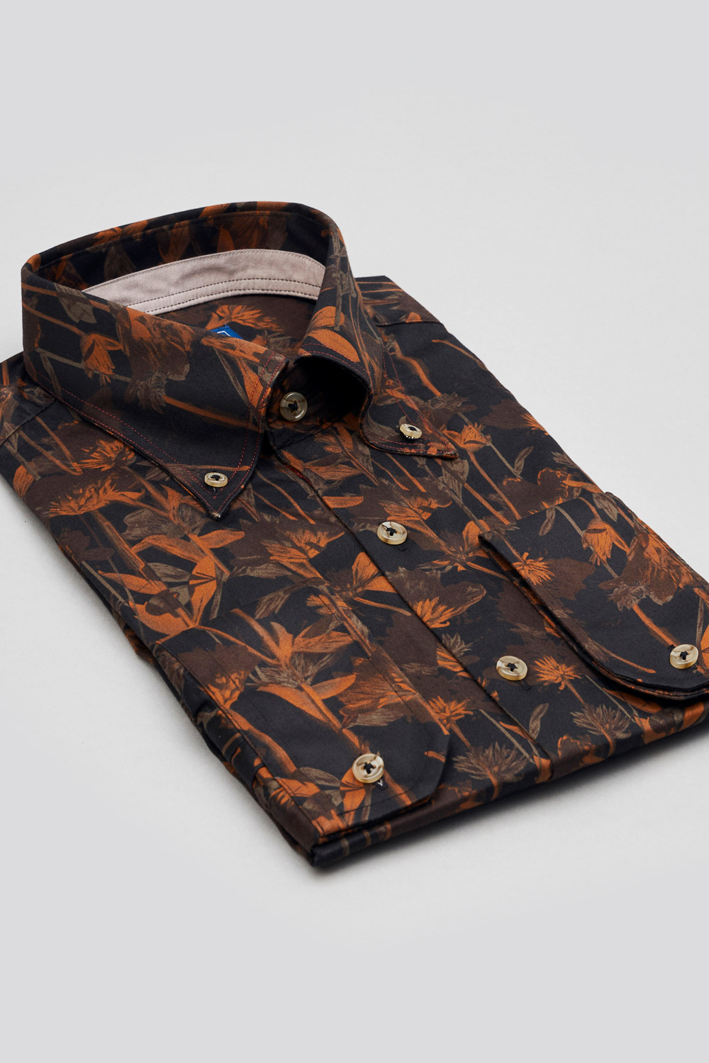 SST&C #Comfortable Cotton  Black Bottom Orange Brown Large Print Standard Shirt | 0312310013  (Outlet)_7
