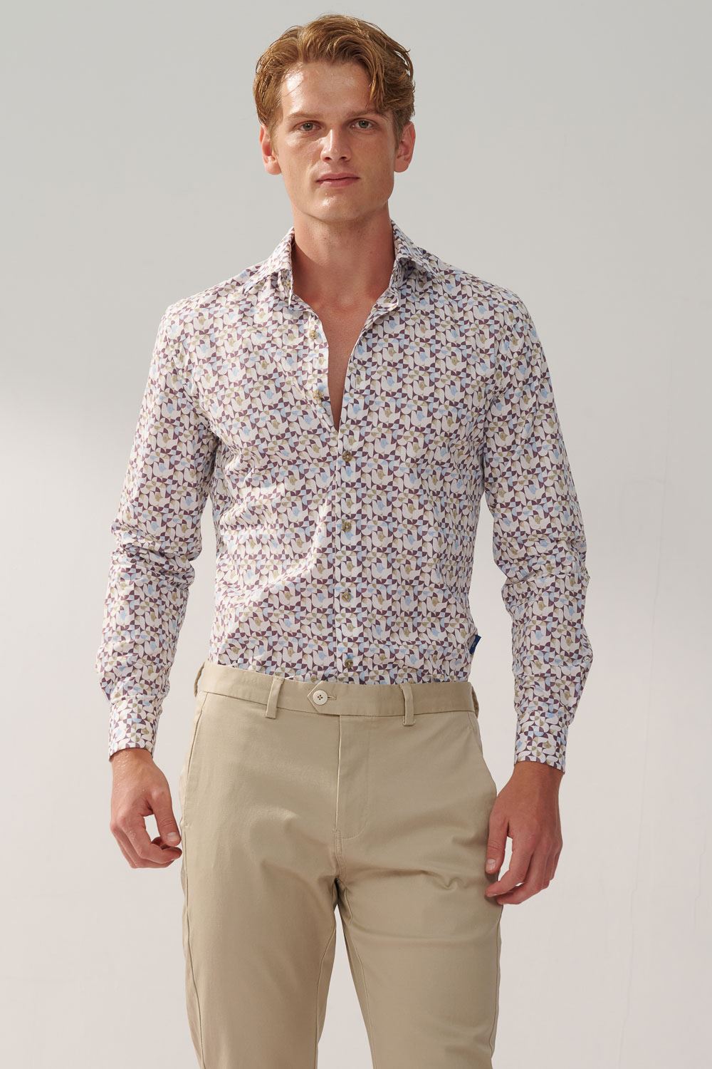 SST&C #Comfortable Cotton  Geometric Print Slim Fit Shirt | 0312310023  (Outlet)_1