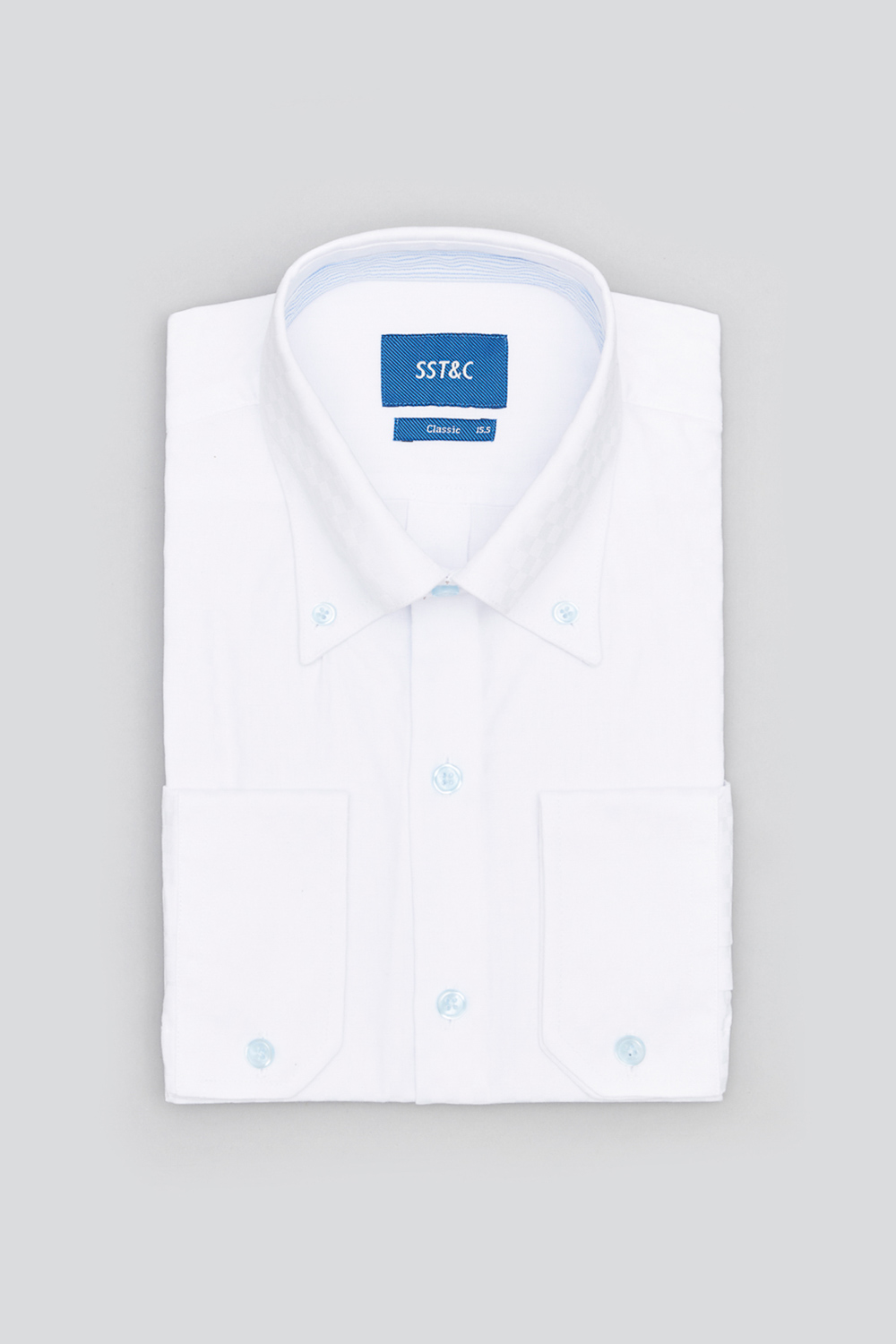 SST&C #Easycare  White Textured Standard Shirt | 0312310012  (Outlet)_6