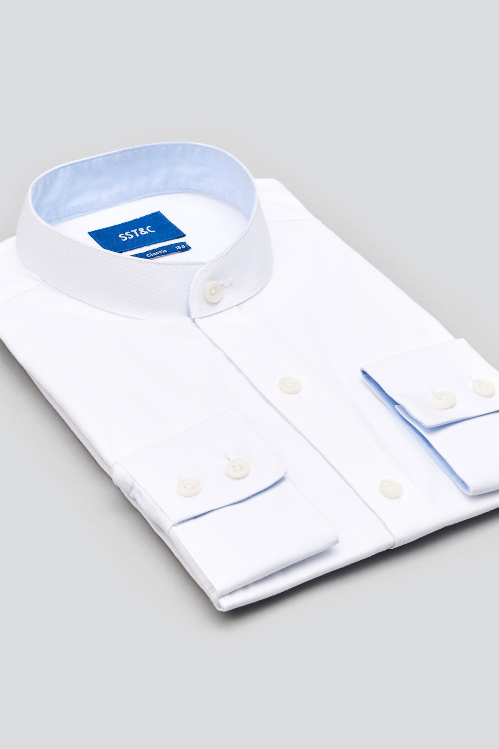 SST&C #Easycare  White Textured Standard Shirt | 0312310018  (Outlet)_5