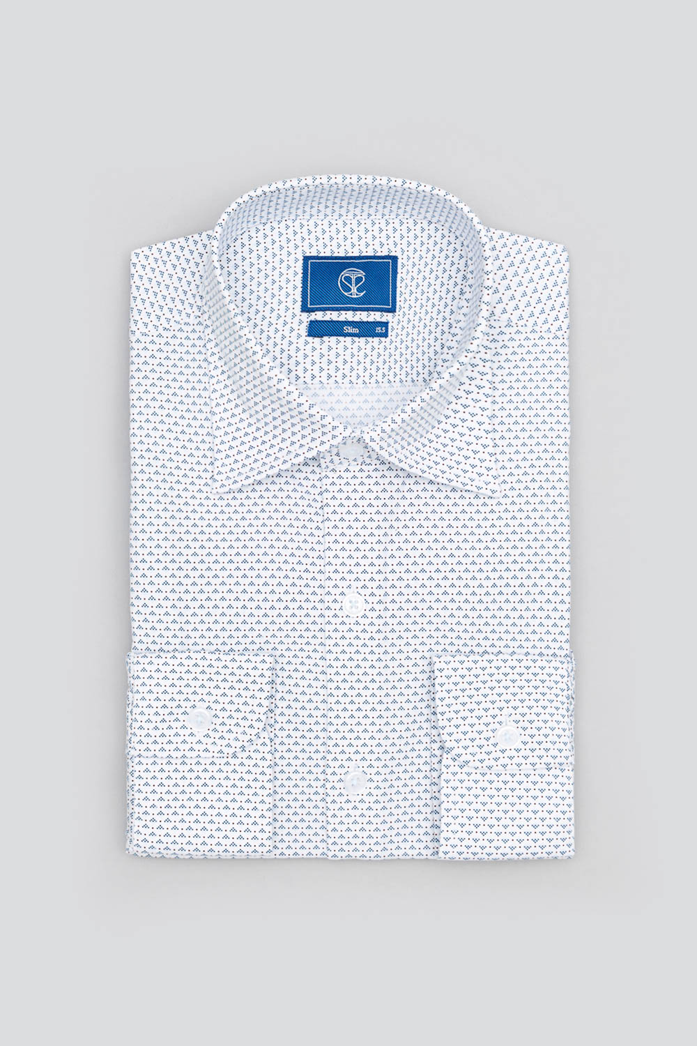 SST&C #Elastic Fit  White Diamond Print Slim Fit Shirt | 0312310021  (Outlet)_6