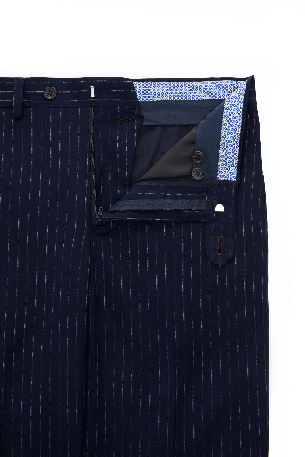 SST&C Navy Striped Pattern Slim Fit Suit Trousers | 0212310001  (Outlet)_8
