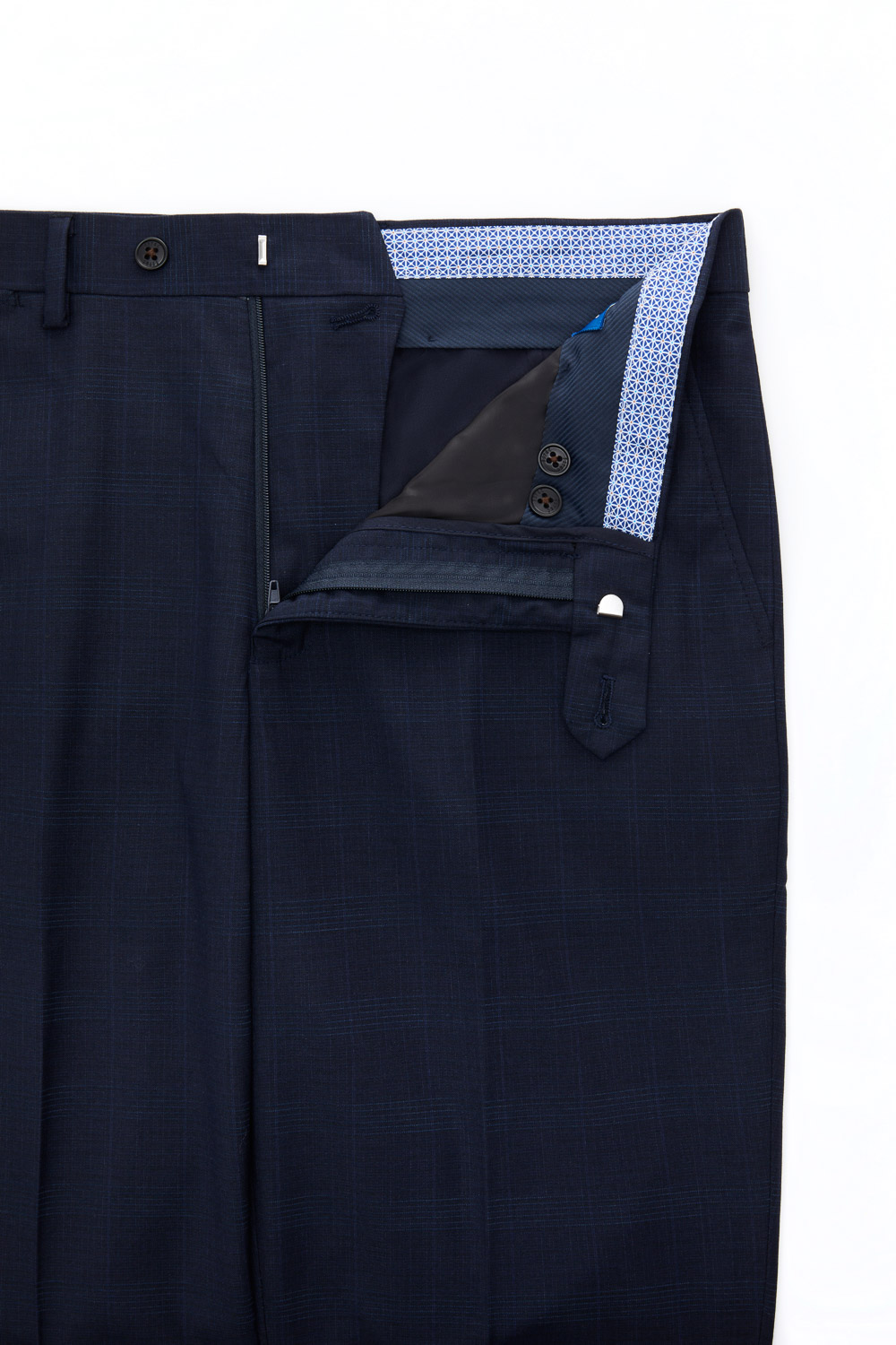 SST&C Navy Check Pattern Slim Fit Suit Trousers | 0212310002  (Outlet)_8