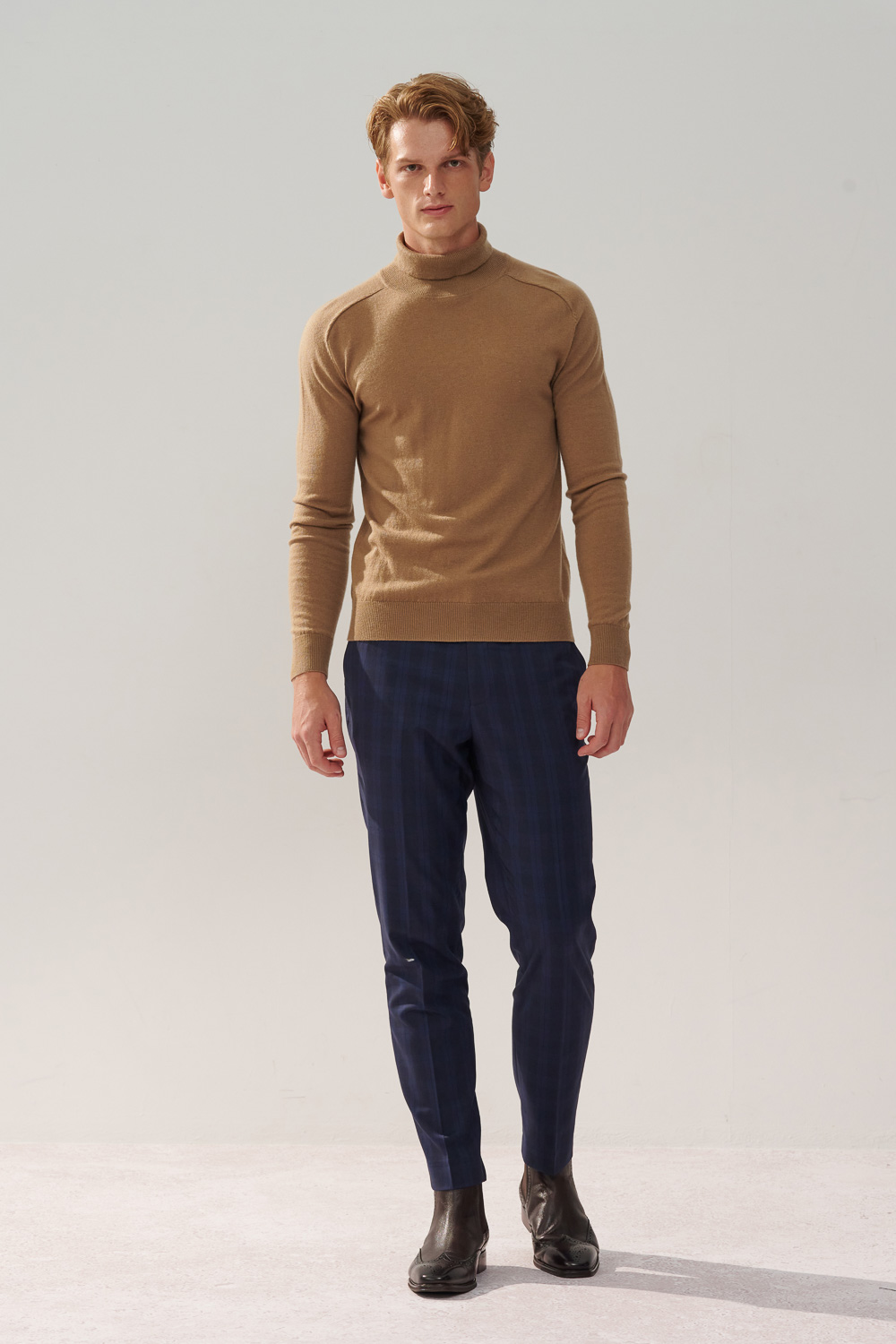 SST&C Navy Check Pattern Tailored Suit Trousers | 0212310004  (Outlet)_3