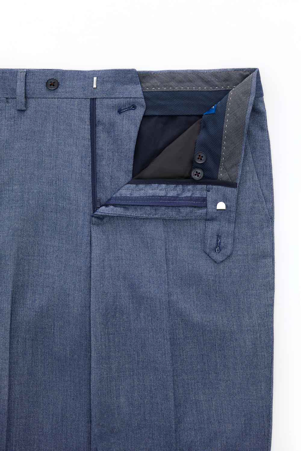 SST&C Sky Blue Textured Slim Fit Suit Trousers | 0212310007  (Outlet)_8