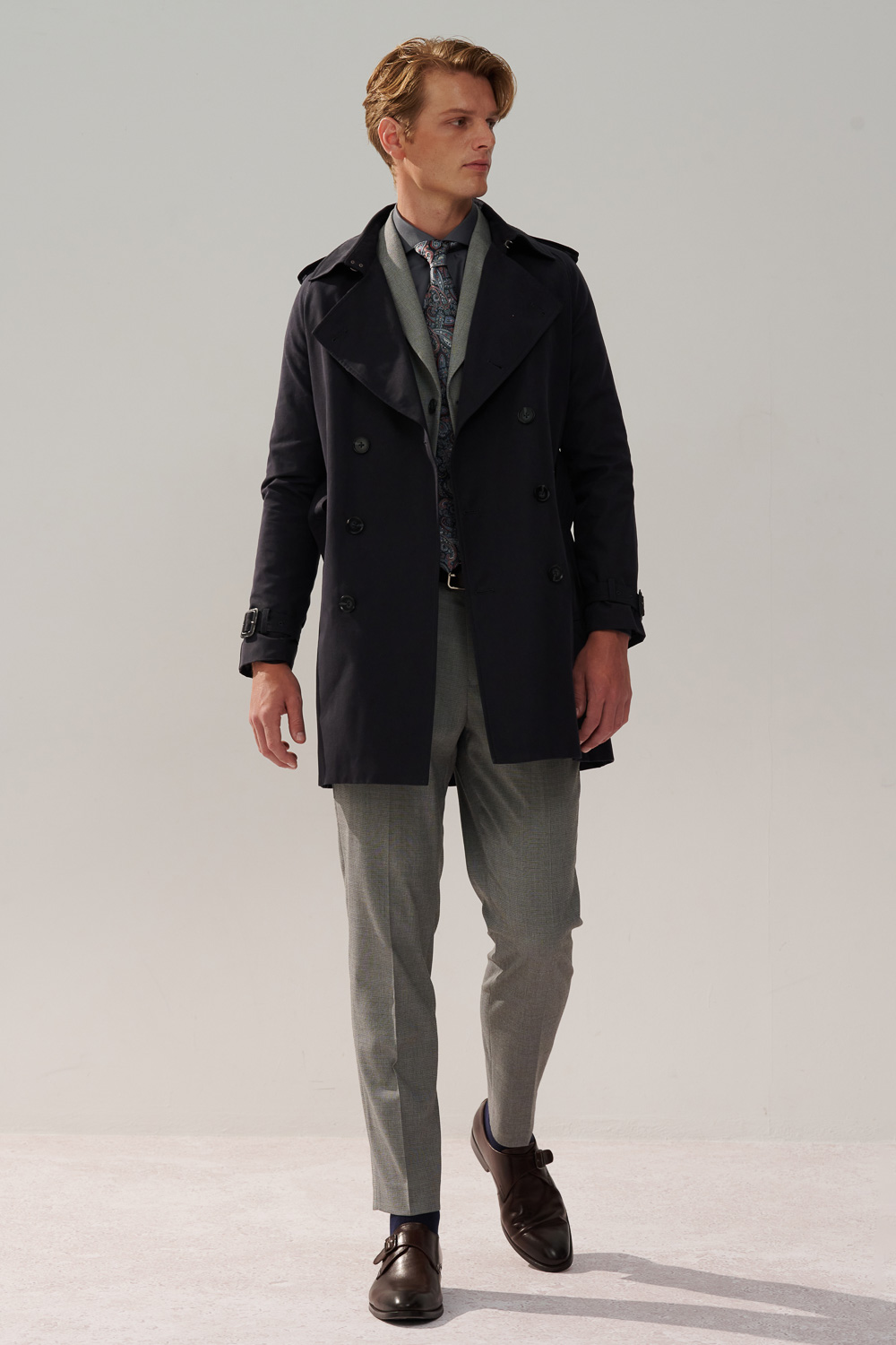 SST&C Light Gray Textured Tailored Suit Trousers | 0212310008  (Outlet)_5