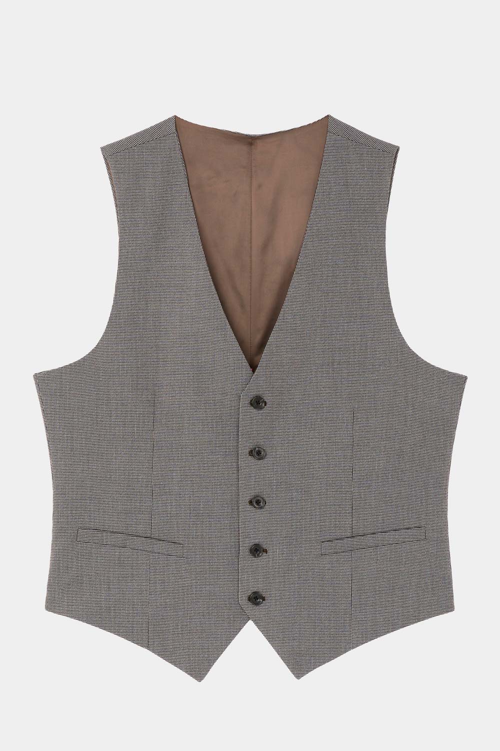 SST&C Gray Houndstooth Classic Fit Vest | 0512310005  (Outlet)_5