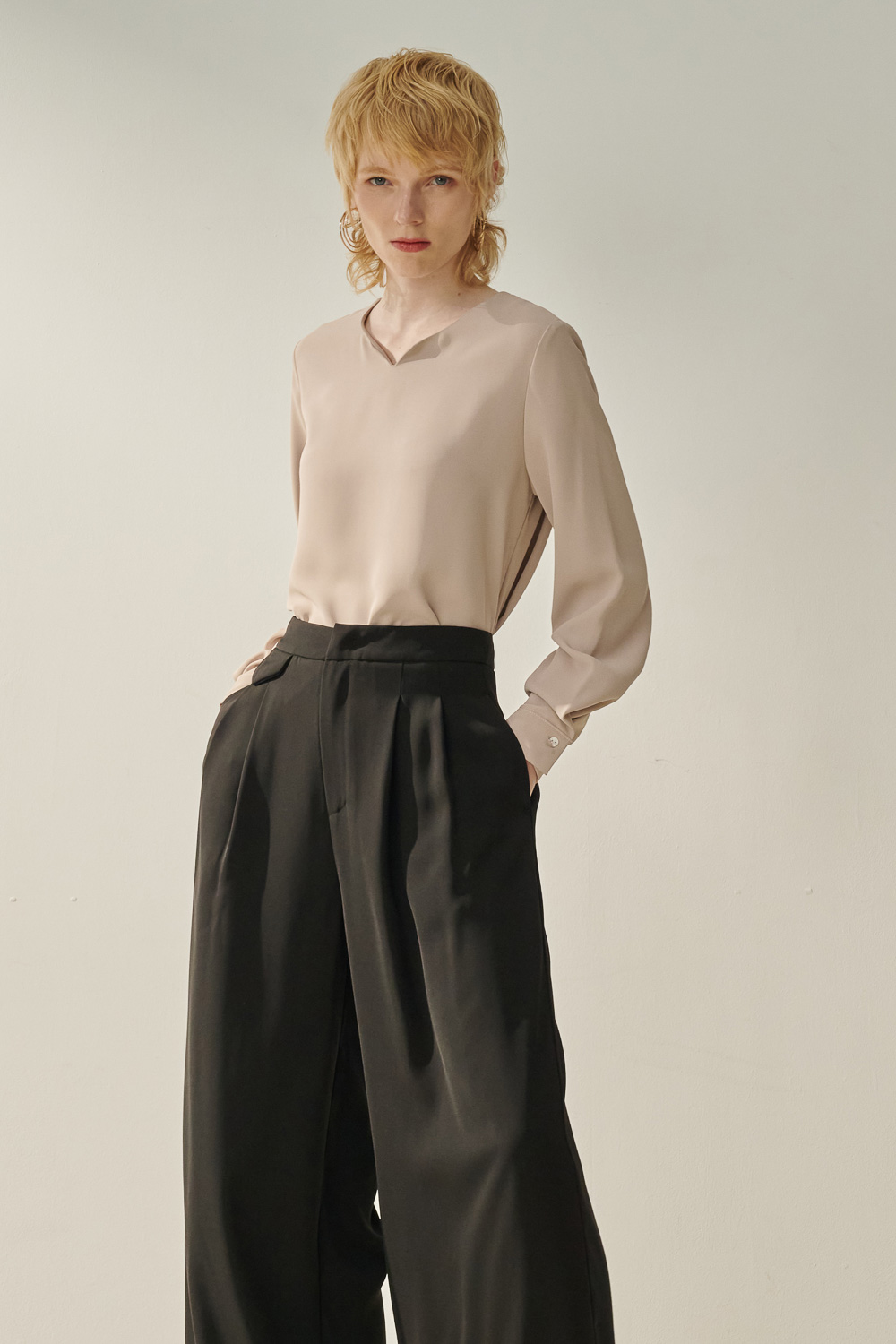SST&C Apricot Small Turn Collar Top | 7662310004  (Outlet)_1