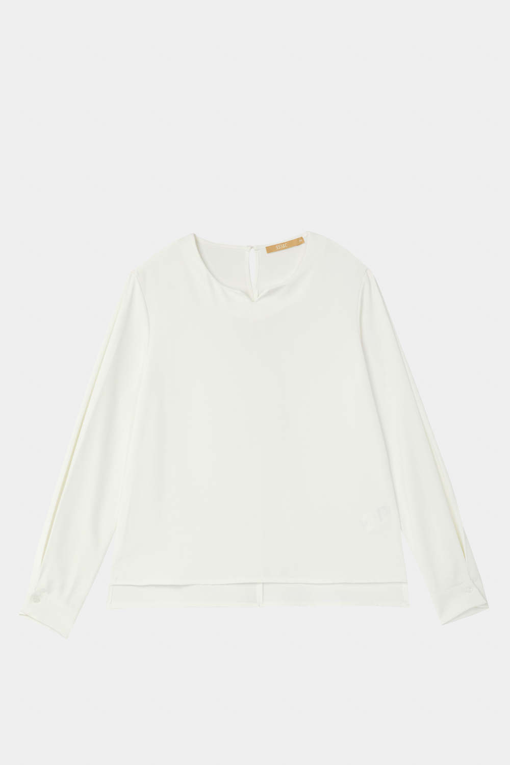 SST&C White Small Turn Collar Top | 7662310003  (Outlet)_5