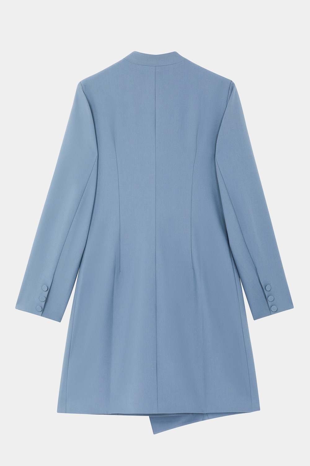 SST&C Pink, Gray and Blue V-Neck Asymmetric Design Dress | 8562310001  (Outlet)_5