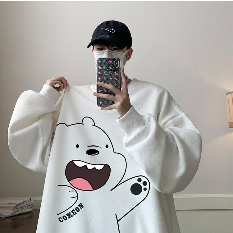＃刷絨 心情不好就想討抱抱加絨純棉大學TEE_0