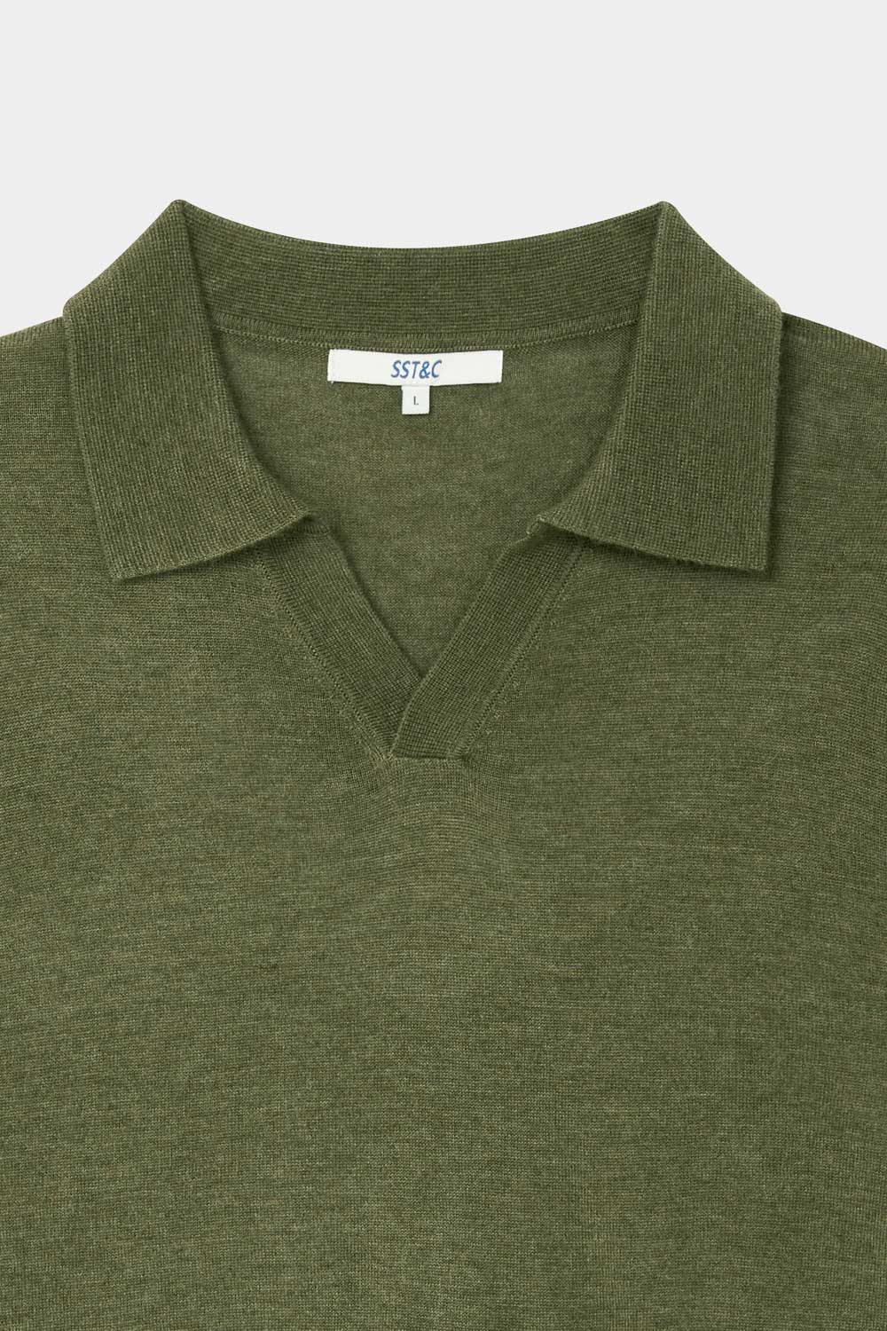 SST&C Cedar Green Merino Wool Polo Neck Sweater | 1112310002  (Outlet)_6