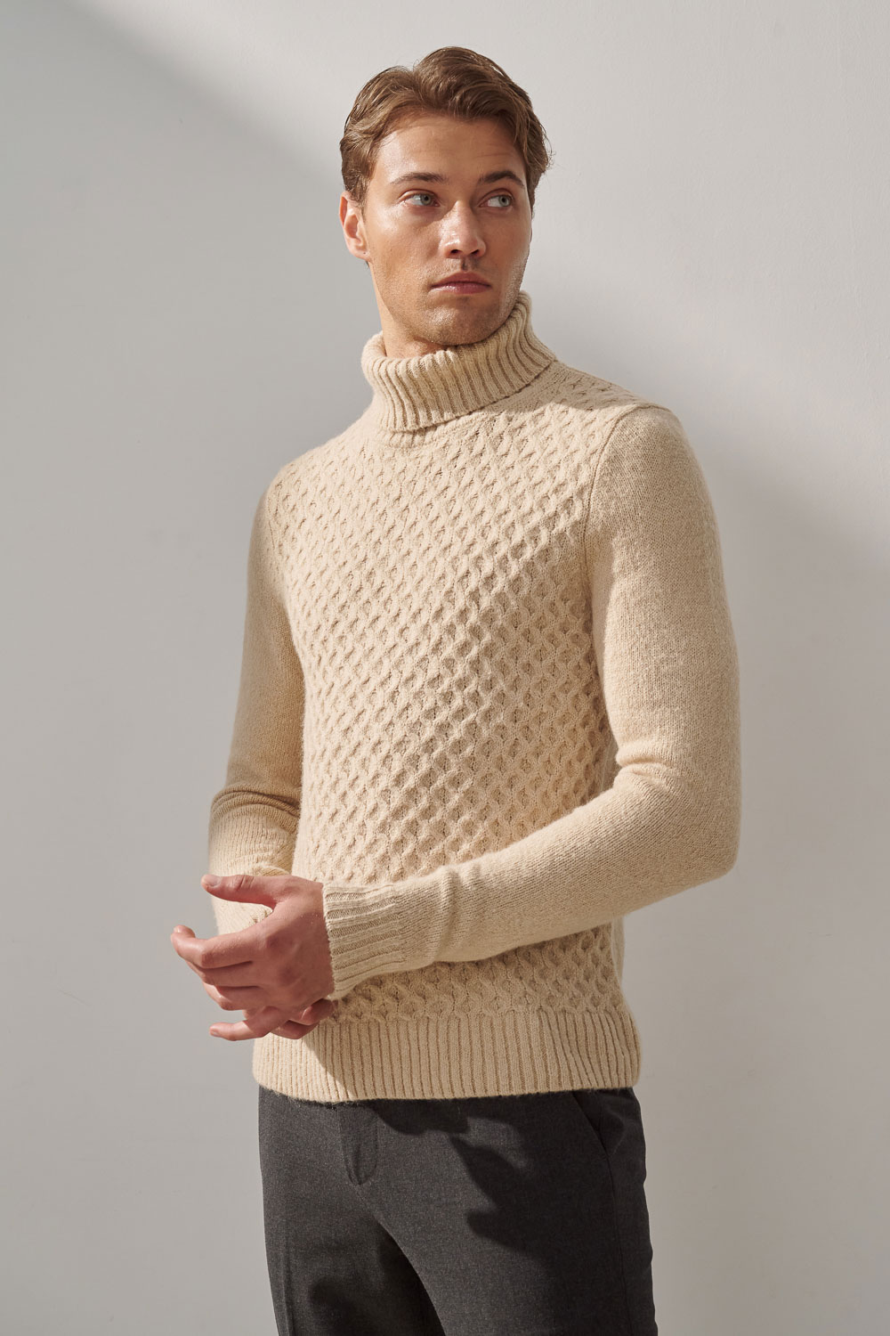 SST&C Sand Wool Turtleneck Sweater | 1112310005  (Outlet)_0