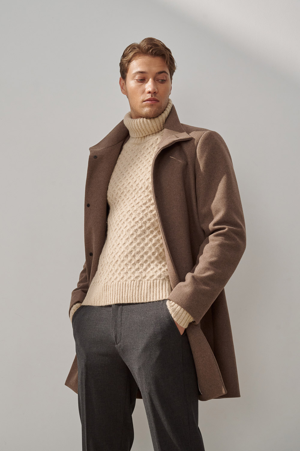 SST&C Sand Wool Turtleneck Sweater | 1112310005  (Outlet)_3