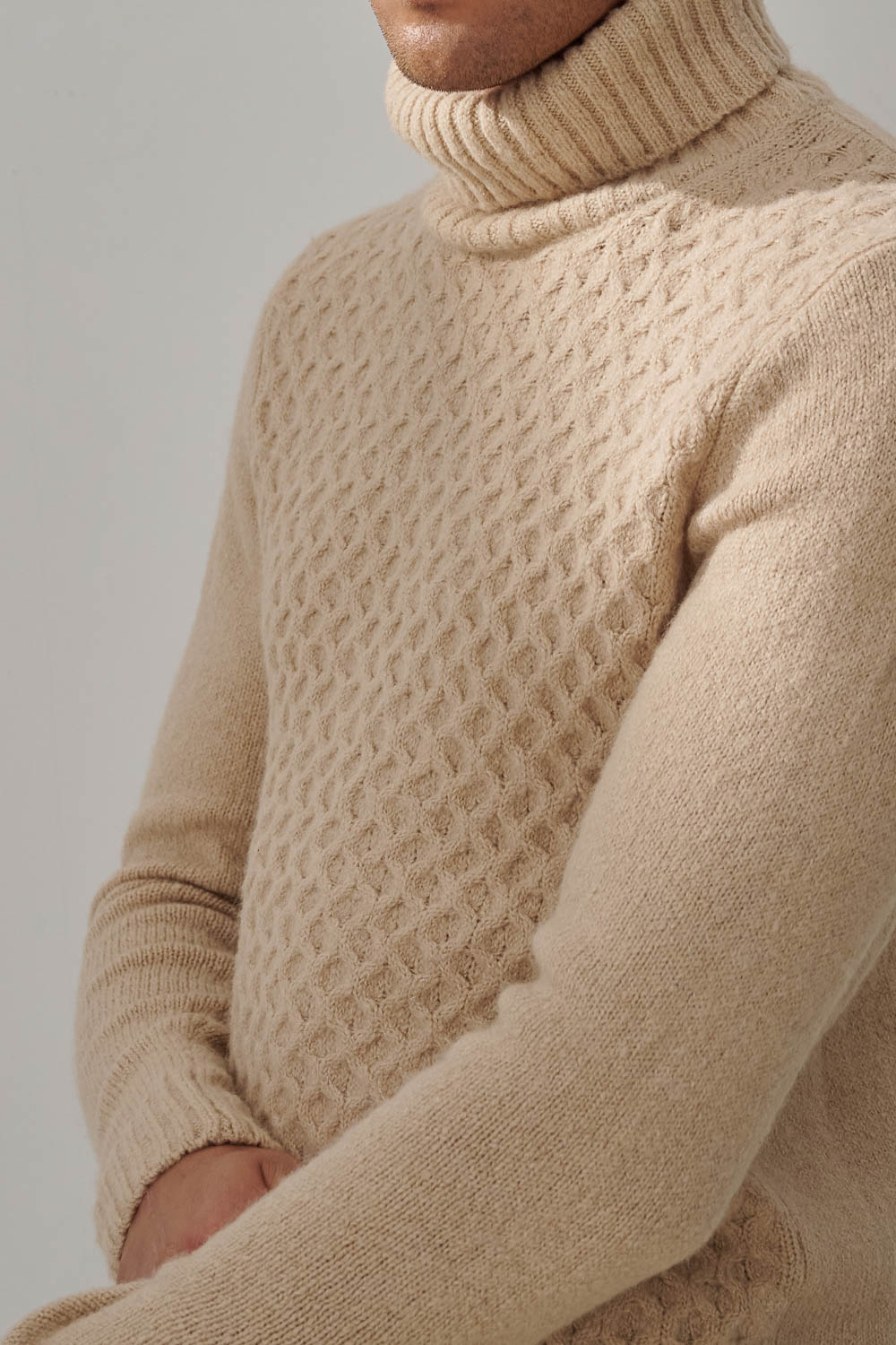 SST&C Sand Wool Turtleneck Sweater | 1112310005  (Outlet)_5