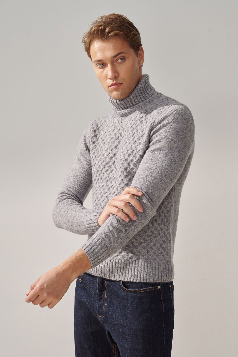 SST&C Gray Wool Turtleneck Sweater | 1112310006  (Outlet)_0