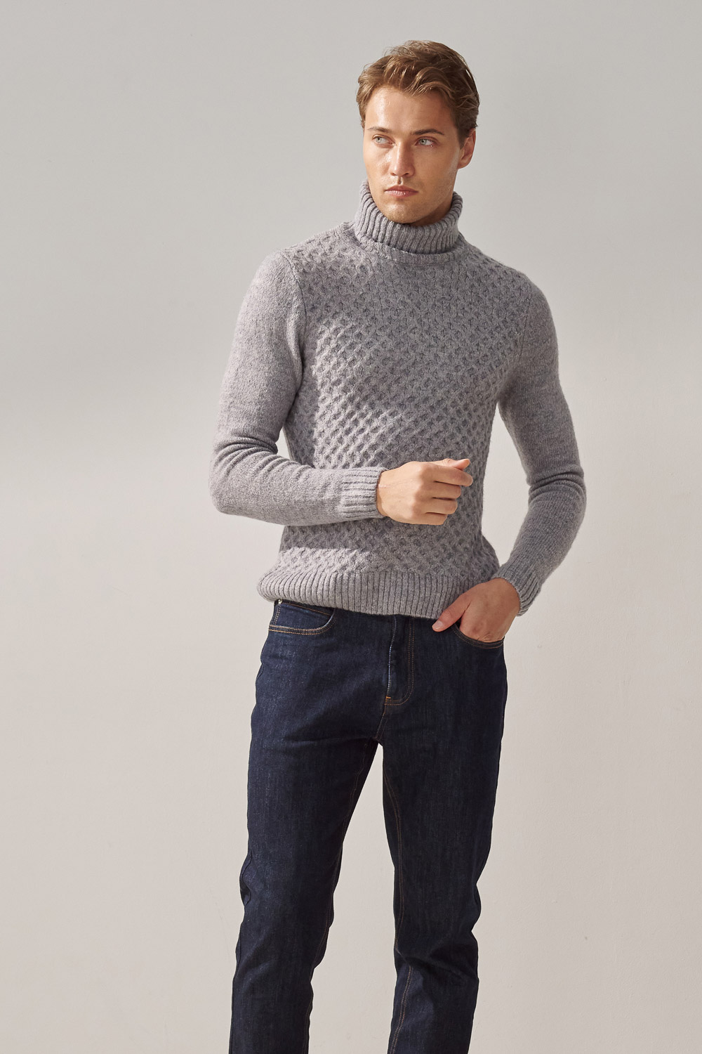 SST&C Gray Wool Turtleneck Sweater | 1112310006  (Outlet)_1