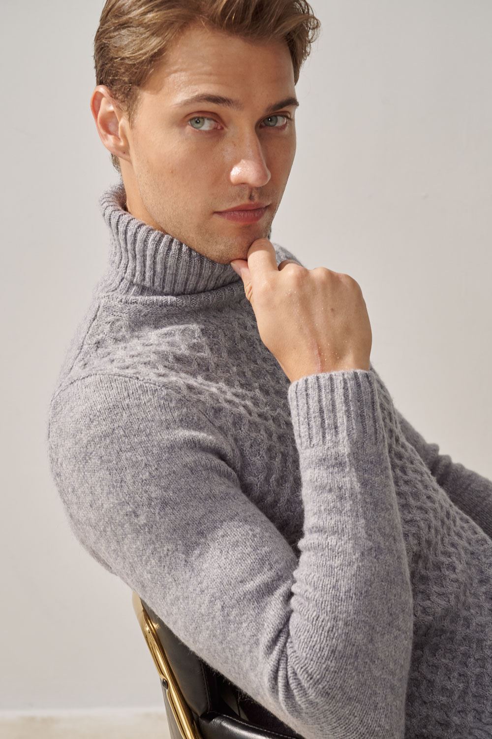 SST&C Gray Wool Turtleneck Sweater | 1112310006  (Outlet)_3