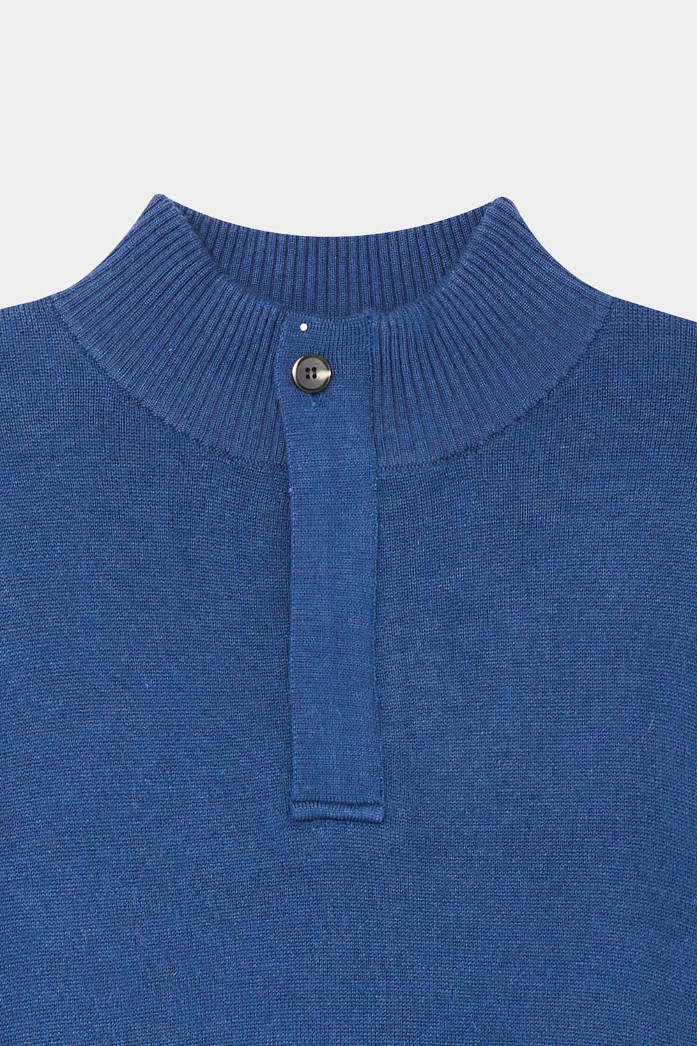 SST&C Sapphire Blue Cashmere Half-Zip Sweater | 1112310011  (Outlet)_6