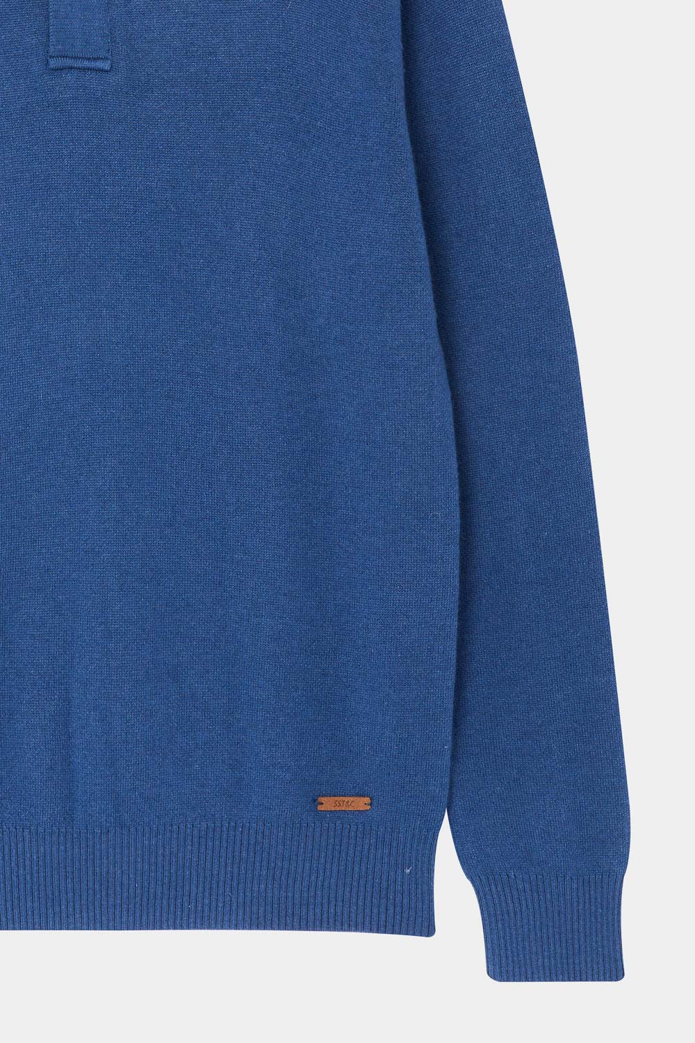 SST&C Sapphire Blue Cashmere Half-Zip Sweater | 1112310011  (Outlet)_7