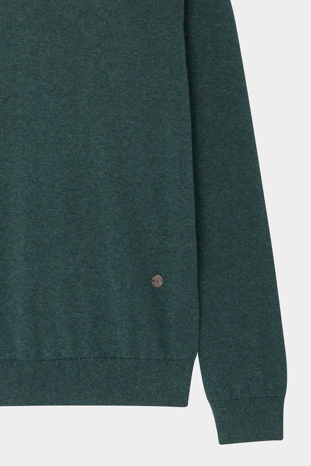 SST&C Forest Green V-Neck Cotton Sweater | 1112310009  (Outlet)_5