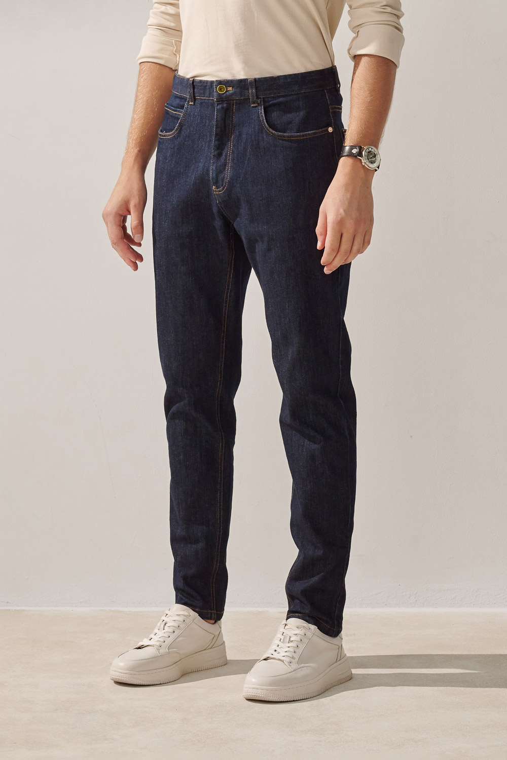 SST&C Denim Blue Stretch Slim Fit Jeans | 1212310003  (Outlet)_1
