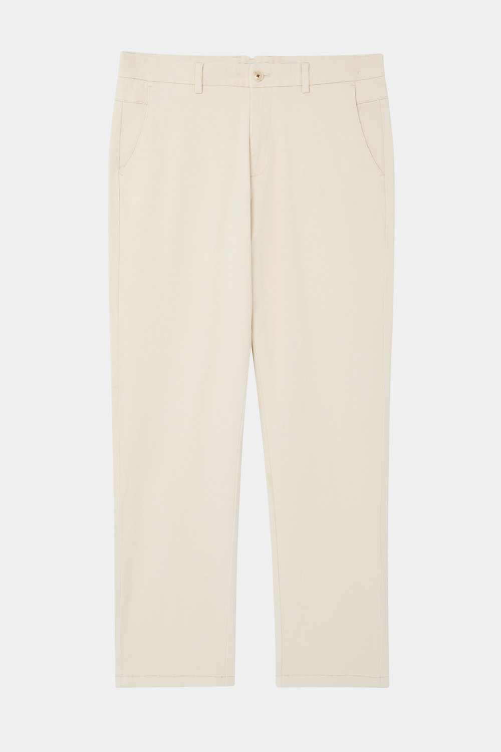 SST&C Cream White Straight Fit Twill Casual Trousers | 1212310007  (Outlet)_8