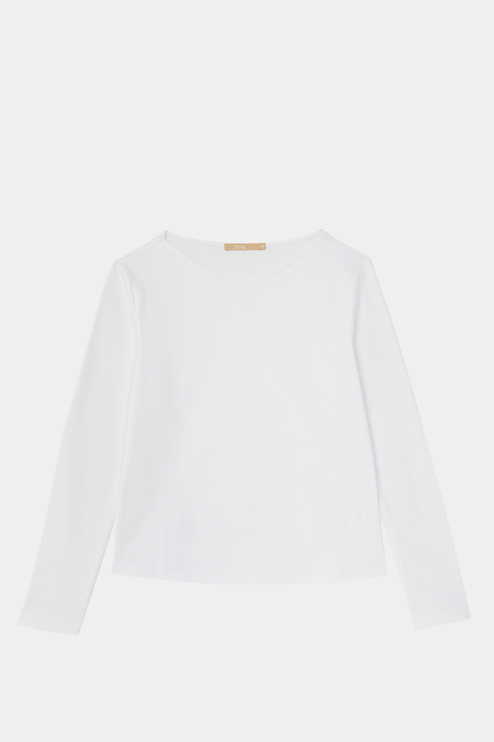 SST&C White Supimav Collar T-Shirt | 8762310001  (Outlet)_5