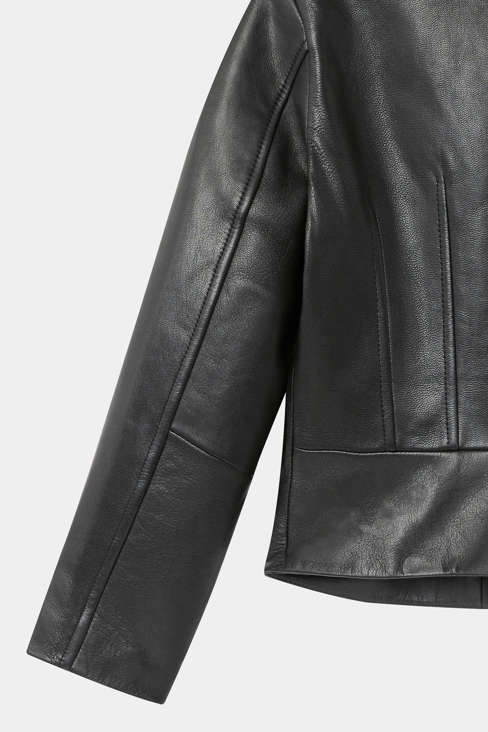 SST&C Stand Collar Slim Fit Short Sheepskin Leather Jacket | 8862310001  (Outlet)_7