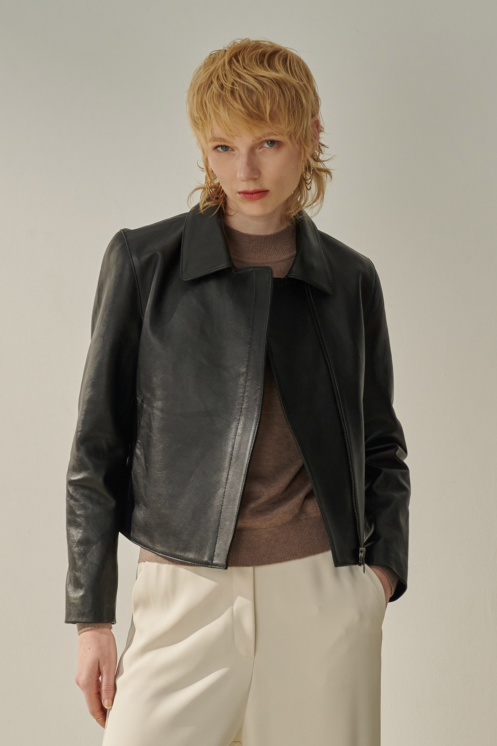 SST&C Short Shearling Coat With Lapels | 8862310002  (Outlet)_0