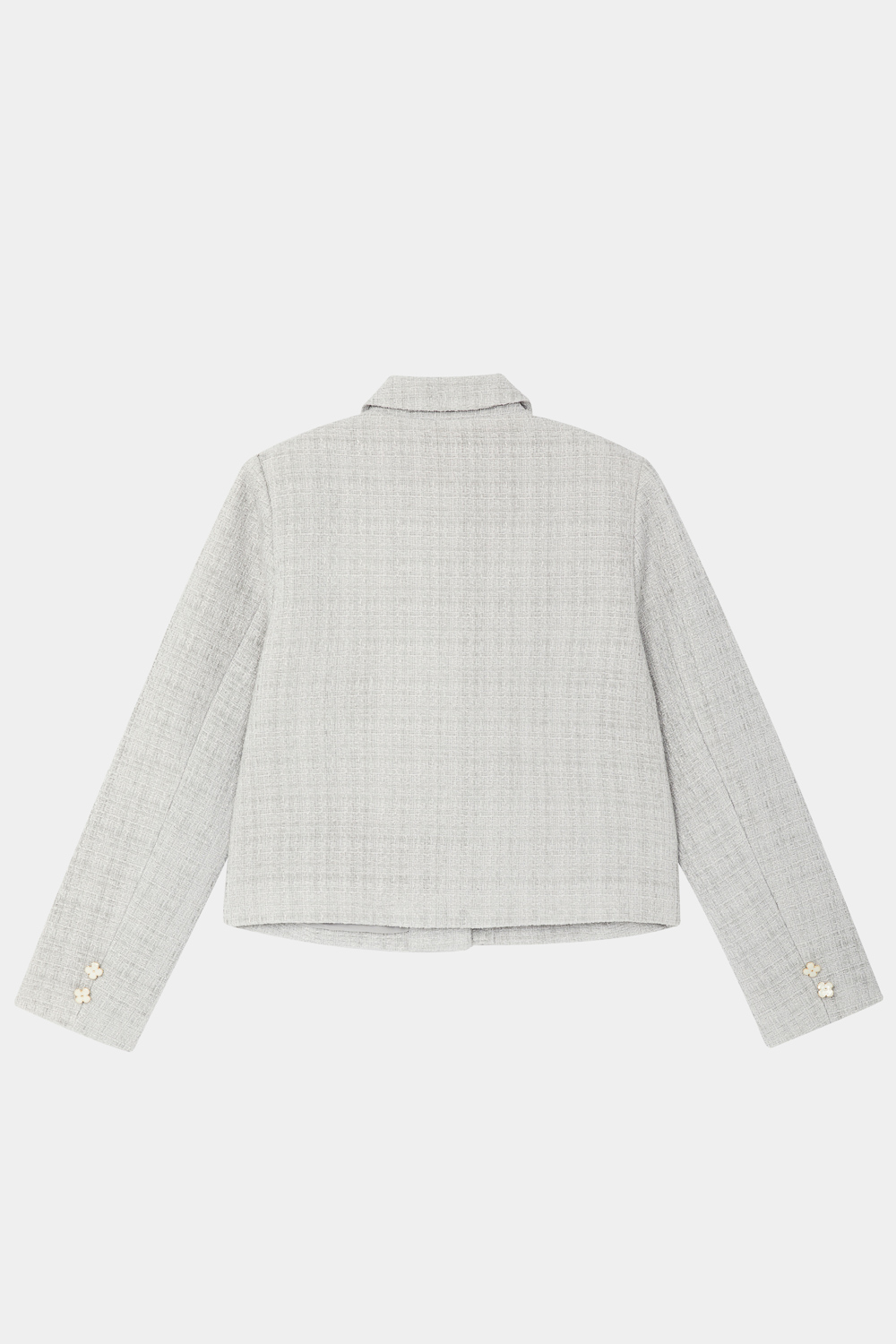 SST&C Xiaoxiangfeng Silver Gray Duffle Lapel Short Coat | 8162310001  (Outlet)_8