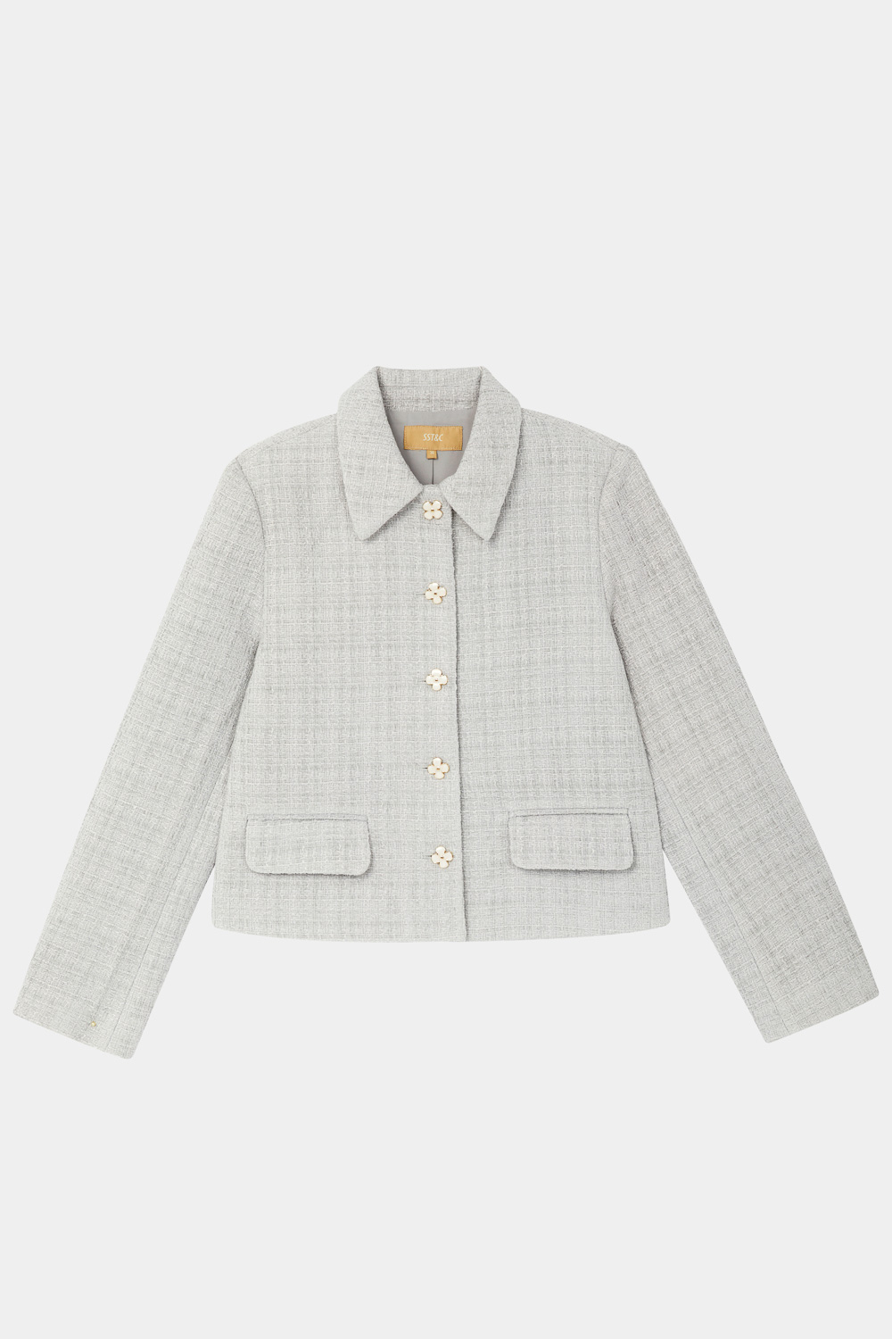 SST&C Xiaoxiangfeng Silver Gray Duffle Lapel Short Coat | 8162310001  (Outlet)_9