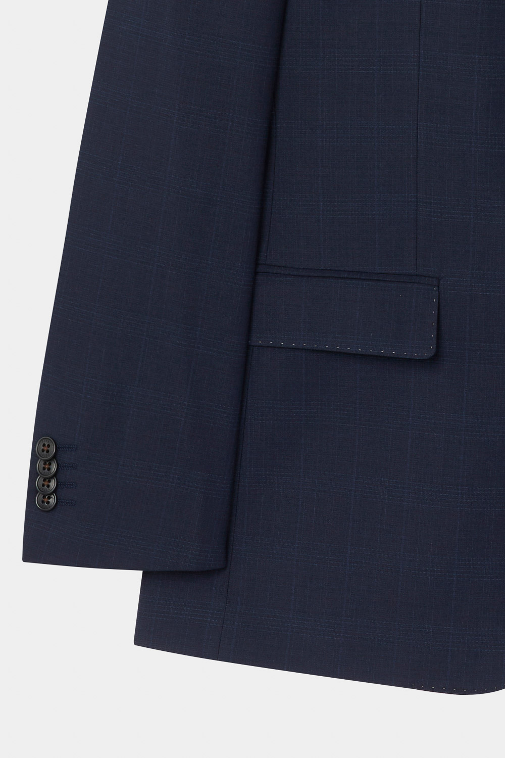 SST&C Navy Check Pattern Slim Fit Suit Jacket | 0112310002  (Outlet)_9