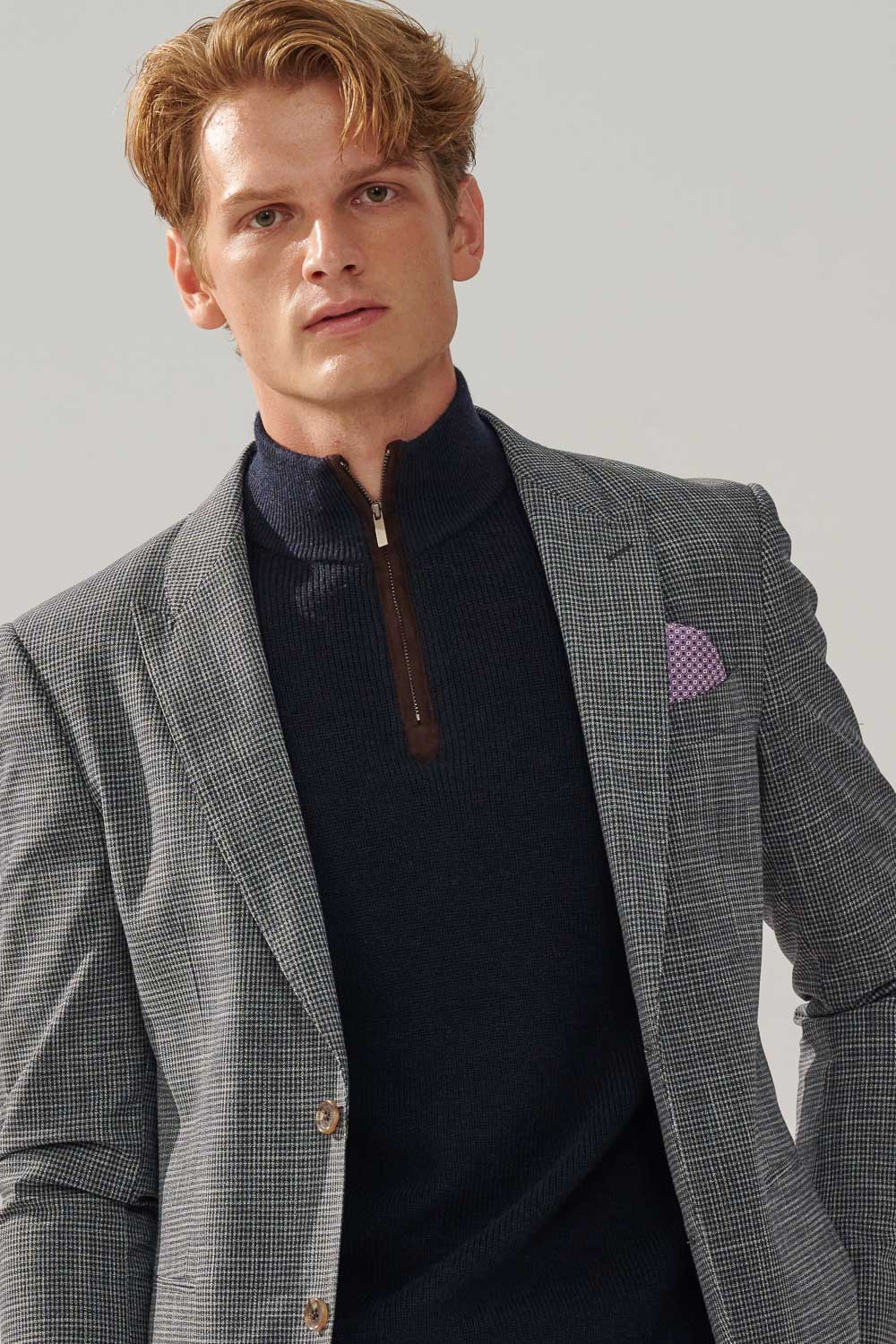 SST&C Gray Check Tailored Suit Jacket | 0112310003  (Outlet)_0