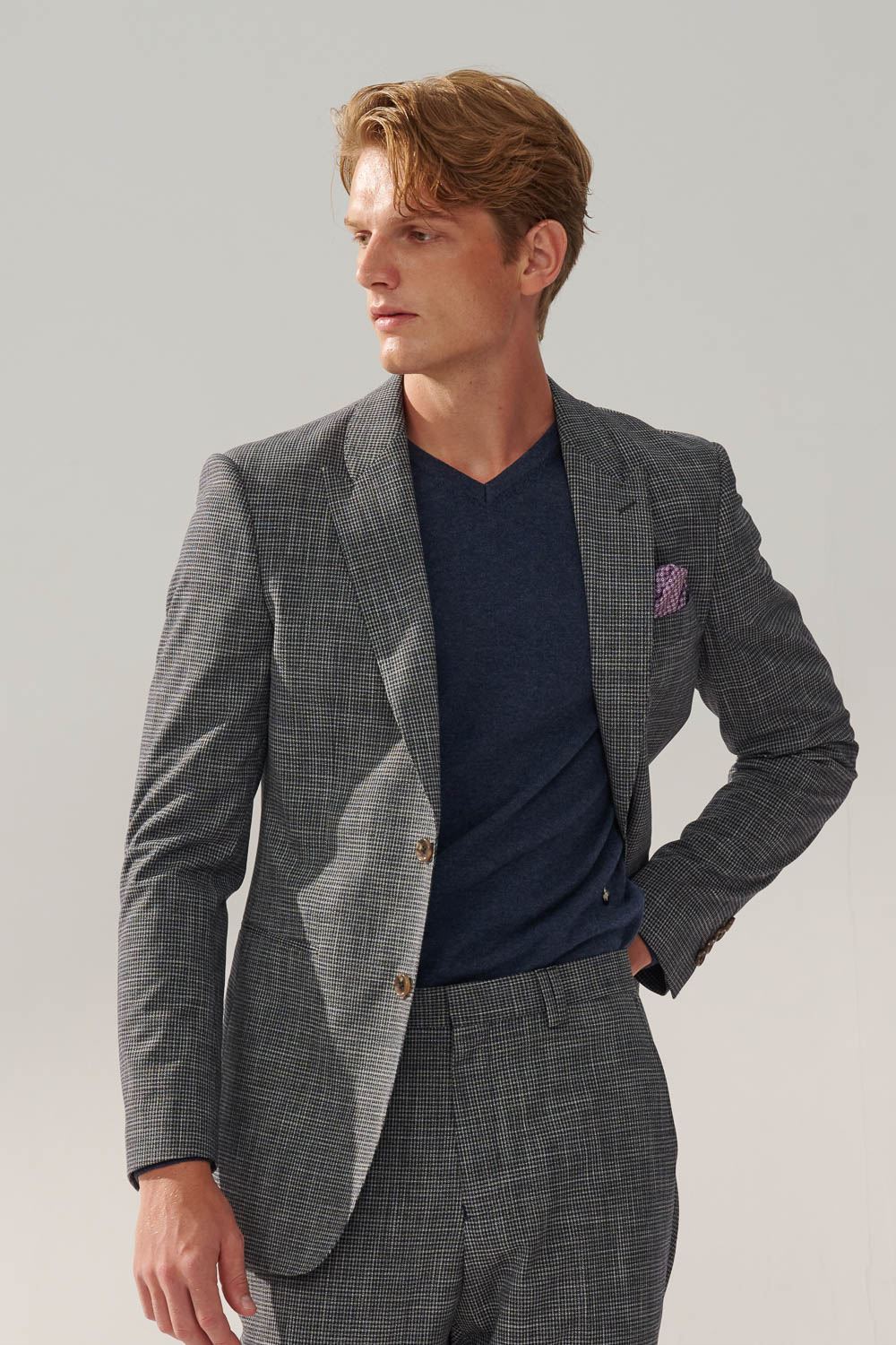 SST&C Gray Check Tailored Suit Jacket | 0112310003  (Outlet)_1