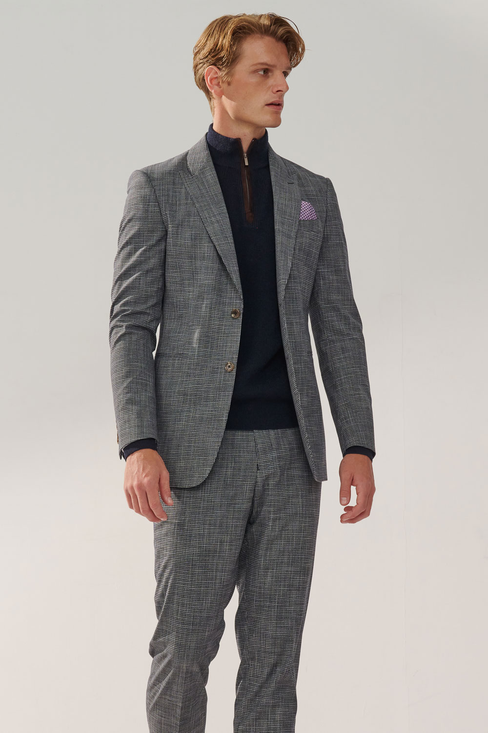 SST&C Gray Check Tailored Suit Jacket | 0112310003  (Outlet)_2