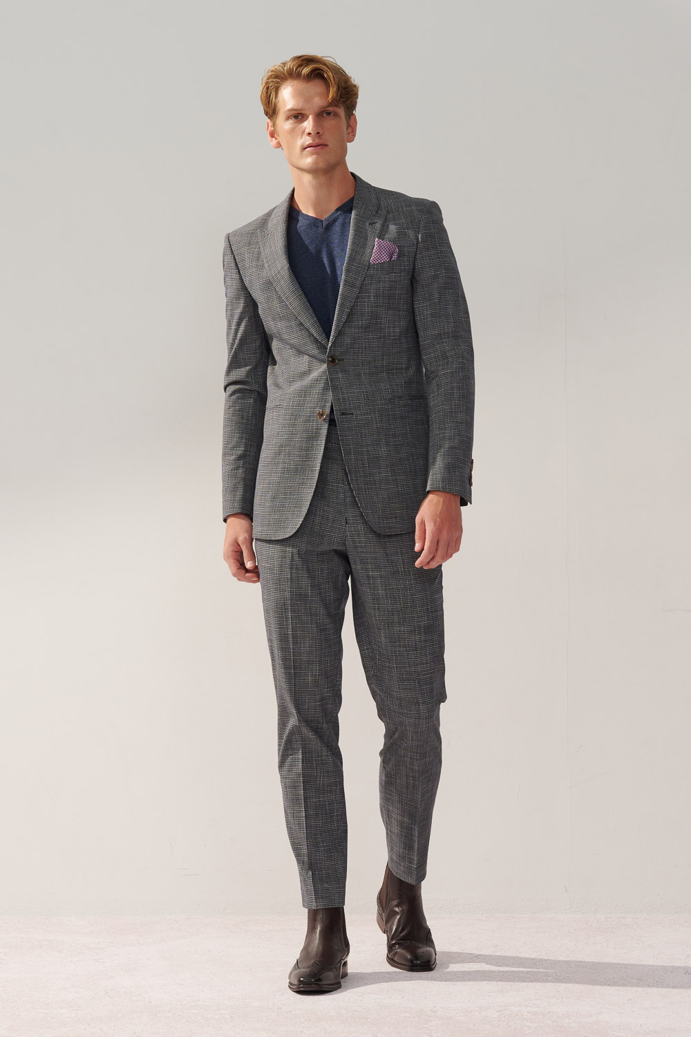 SST&C Gray Check Tailored Suit Jacket | 0112310003  (Outlet)_3