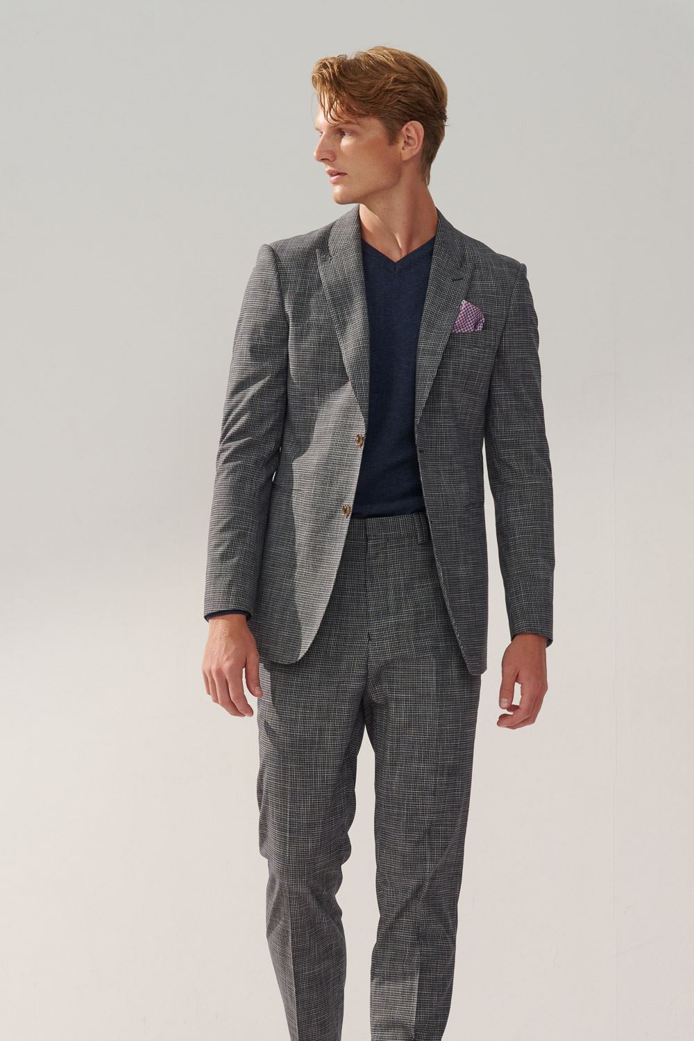 SST&C Gray Check Tailored Suit Jacket | 0112310003  (Outlet)_4