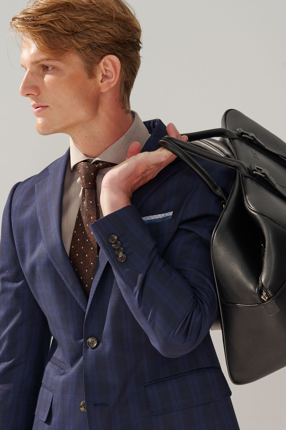 SST&C Navy Check Pattern Tailored Suit Jacket | 0112310004  (Outlet)_1