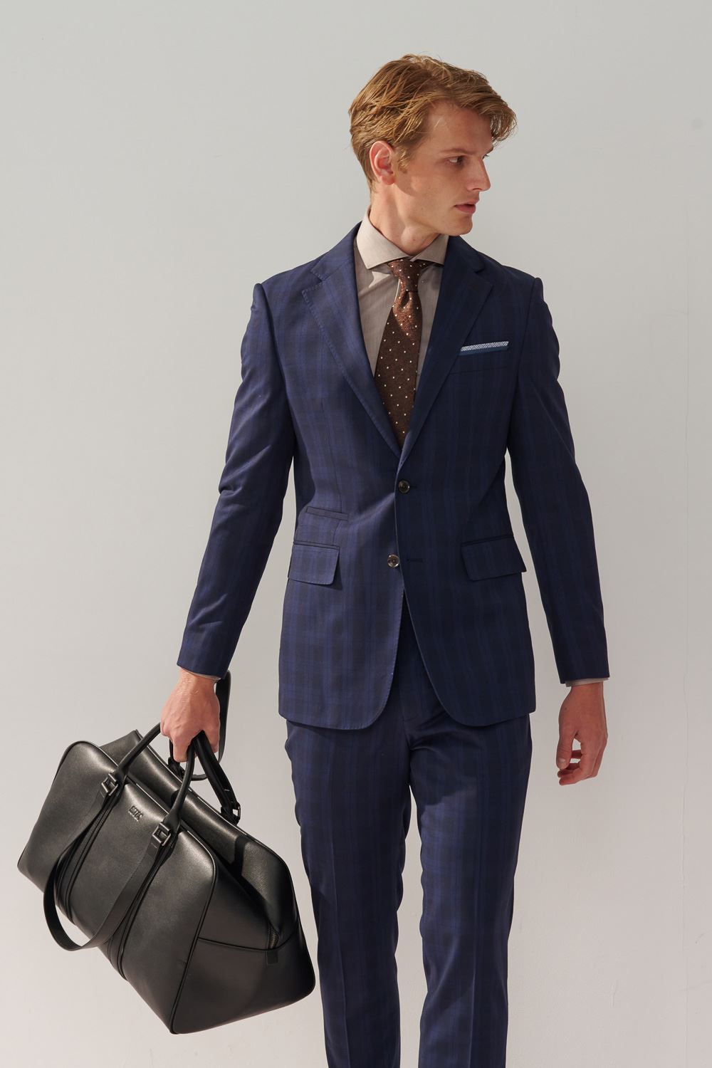 SST&C Navy Check Pattern Tailored Suit Jacket | 0112310004  (Outlet)_2